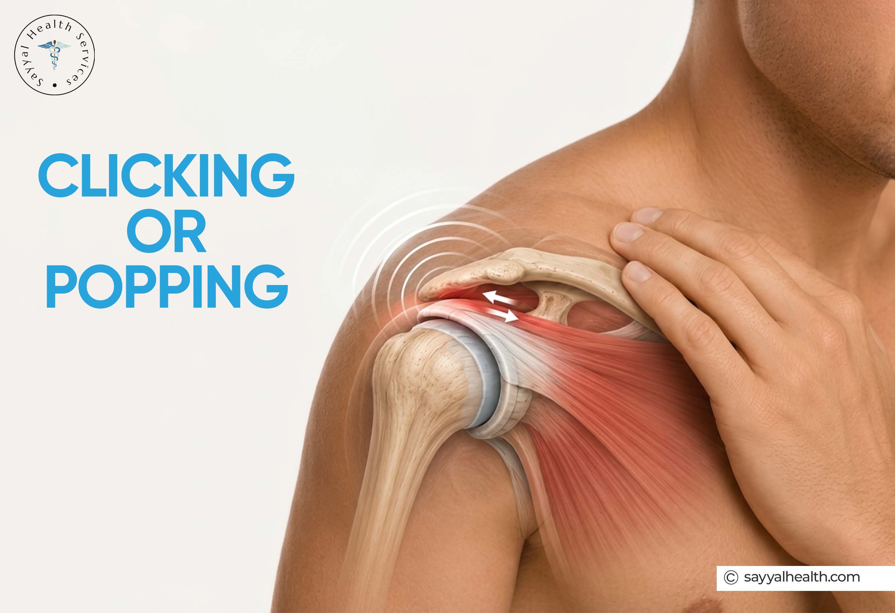 clicking or poping due to torn rotator cuff